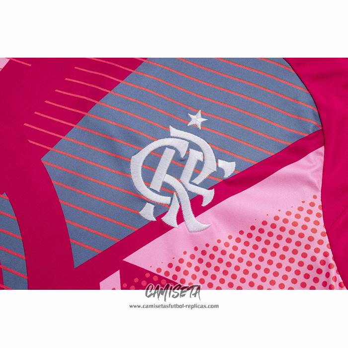 Chandal del Flamengo 2025-2026 Manga Corta Rosa - Pantalon Corto